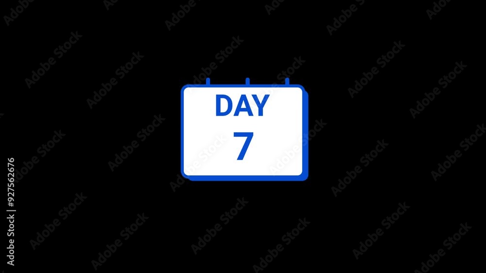 7 Day Calendar icon Animation 7 Day Calendar icon Animation