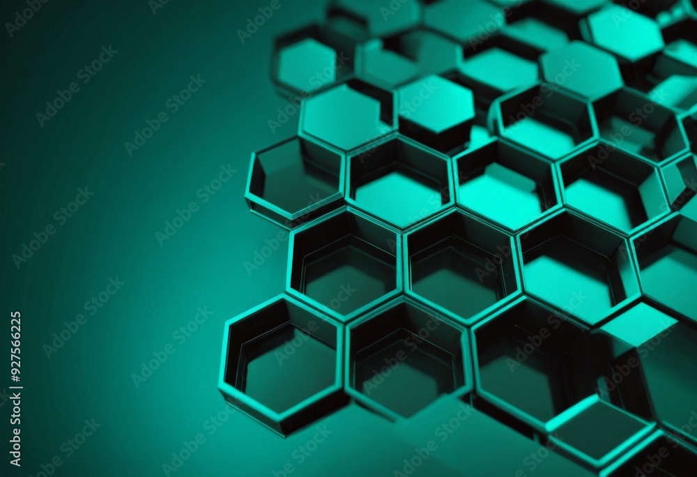 green background with many hexagons green background with many hexagons