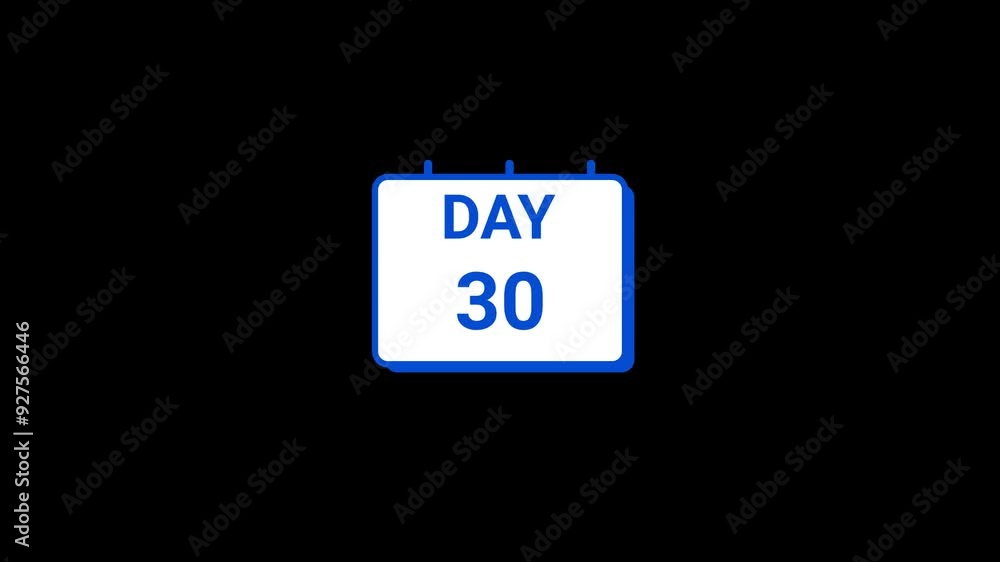 30 Day Calendar icon Animation 30 Day Calendar icon Animation