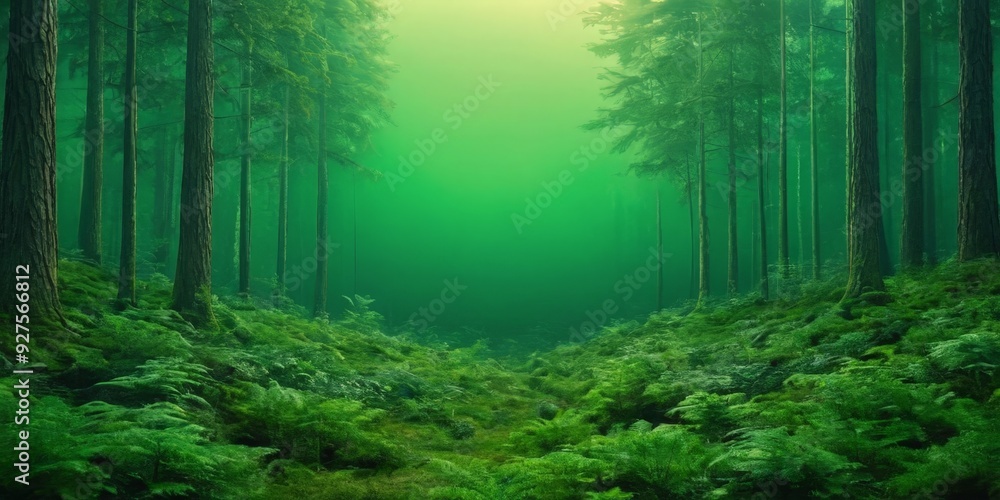 forest with green trees and ferns forest with green trees and ferns