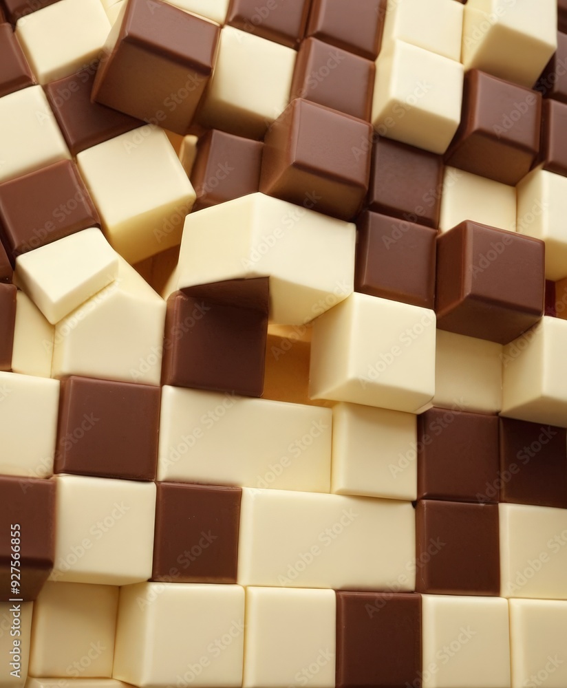 pile chocolate squares pile chocolate squares