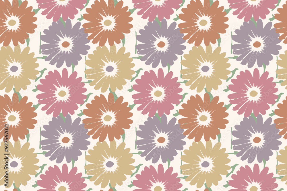 seamless repeating pattern with flowers. vector illustration seamless repeating pattern with flowers. vector illustration