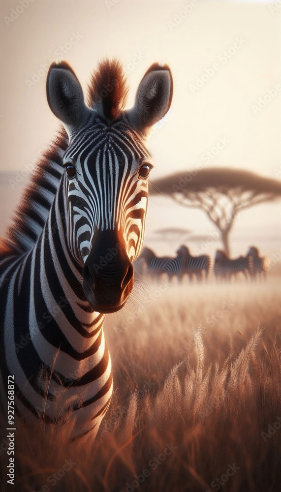 Fototapeta premium zebra in the wild