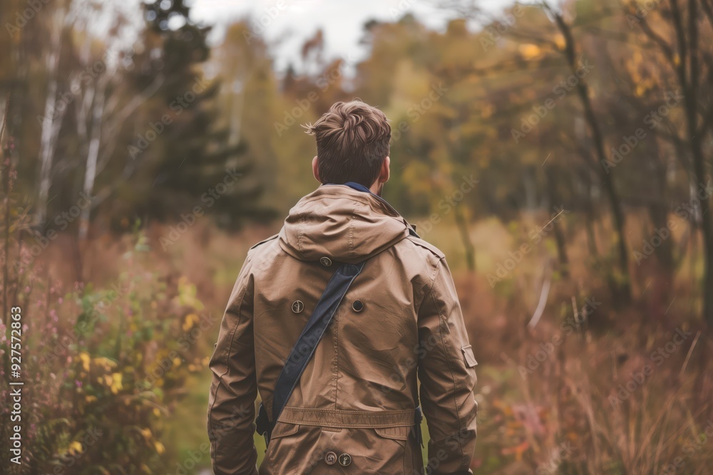 Fototapeta premium Autumn Hike in the Woods