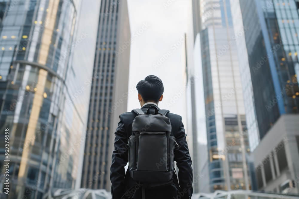 Businessman Walking in the City Businessman Walking in the City