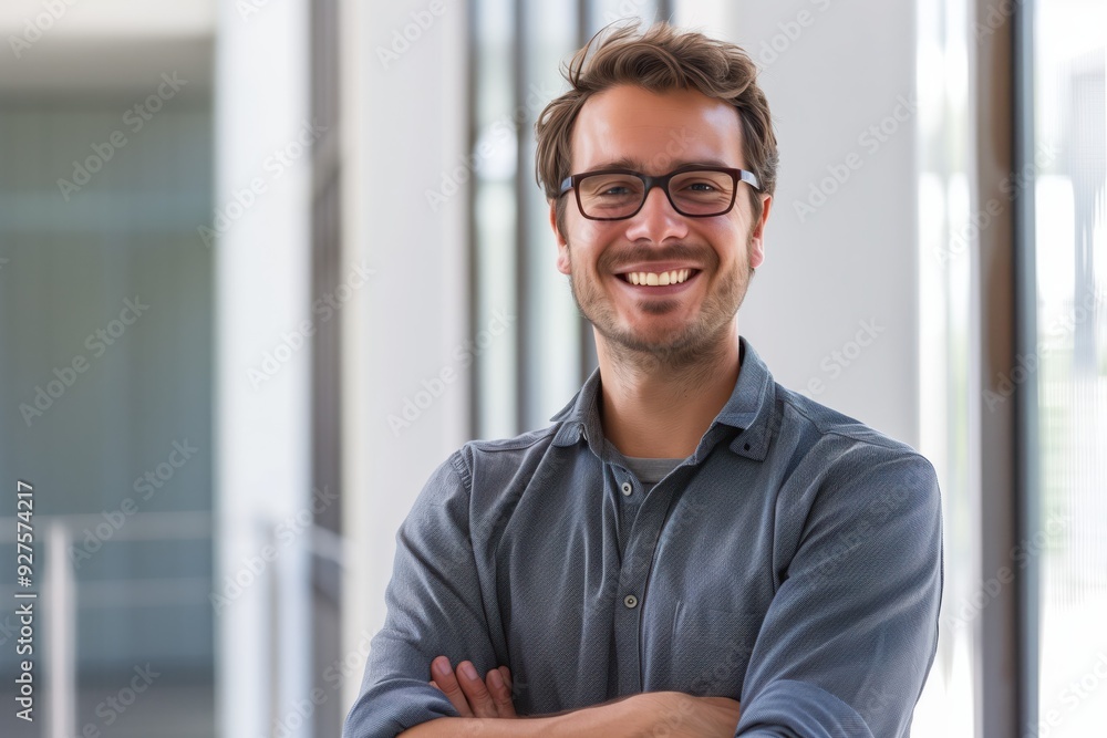 Smiling Young Professional in Office Smiling Young Professional in Office