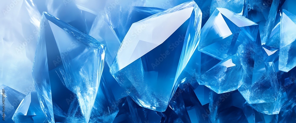 Abstract blue crystal shards background. Abstract blue crystal shards background.