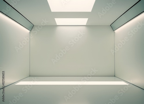 empty white room with light