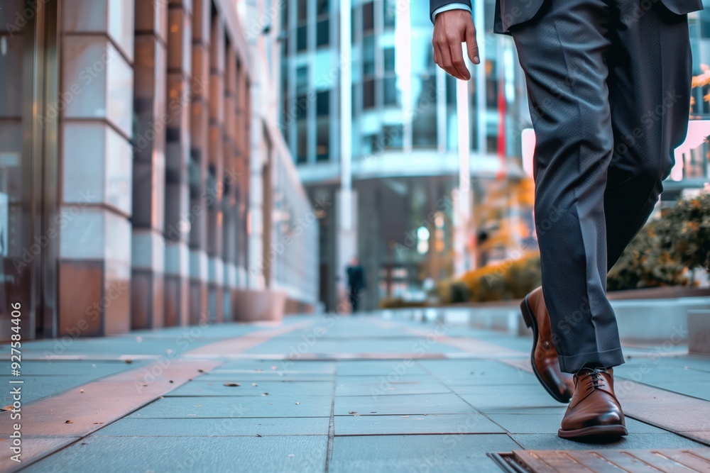 Businessman Walking in the City Businessman Walking in the City