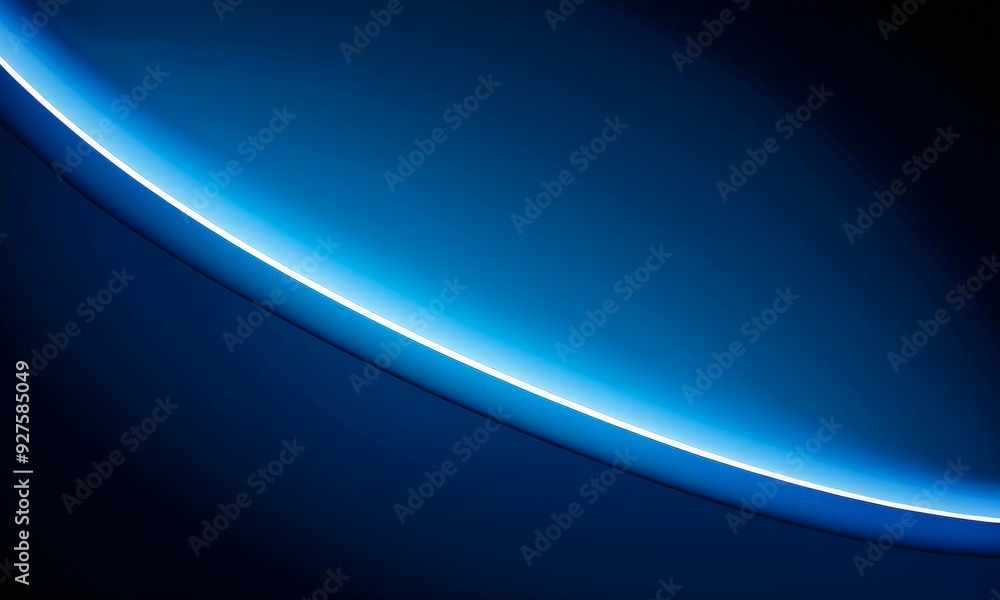 blue background with curved curve