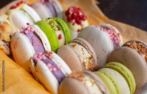 Macarons in cafe