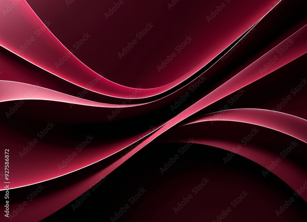 Obraz premium black and red background with curved curve