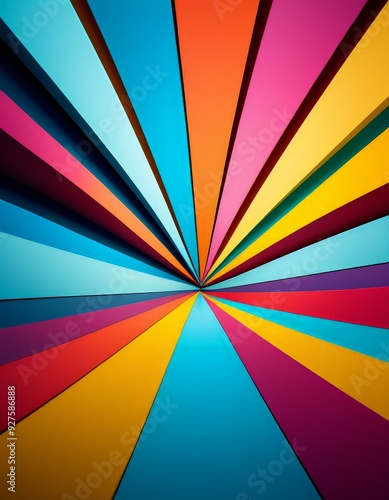 colorful background with large circle different colors