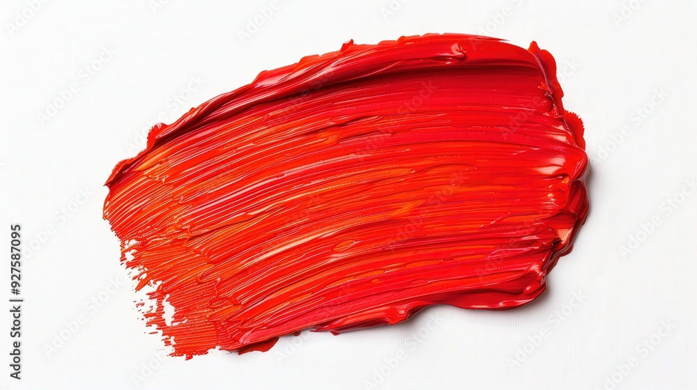 Vibrant Red-Orange Paint Stroke, a bold and energetic brushstroke showcasing rich texture, set against a clean white background, perfect for dynamic artistic expressions. Vibrant Red-Orange Paint Stroke, a bold and energetic brushstroke showcasing rich texture, set against a clean white background, perfect for dynamic artistic expressions.