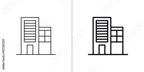 Office Icon. creative simple illustration office building icons