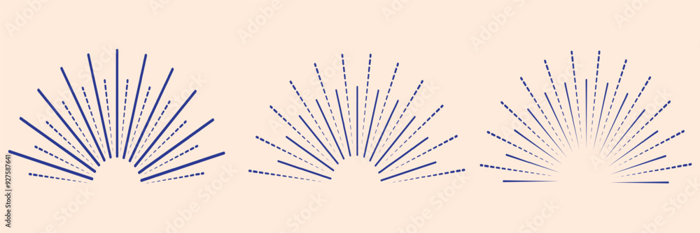 Set of light rays, sunburst and rays of sun. Design elements, linear drawing, vintage hipster style. Light rays sunburst, arrow, ribbon, and, for, the and ampersand. Vector Illustration Set of light rays, sunburst and rays of sun. Design elements, linear drawing, vintage hipster style. Light rays sunburst, arrow, ribbon, and, for, the and ampersand. Vector Illustration
