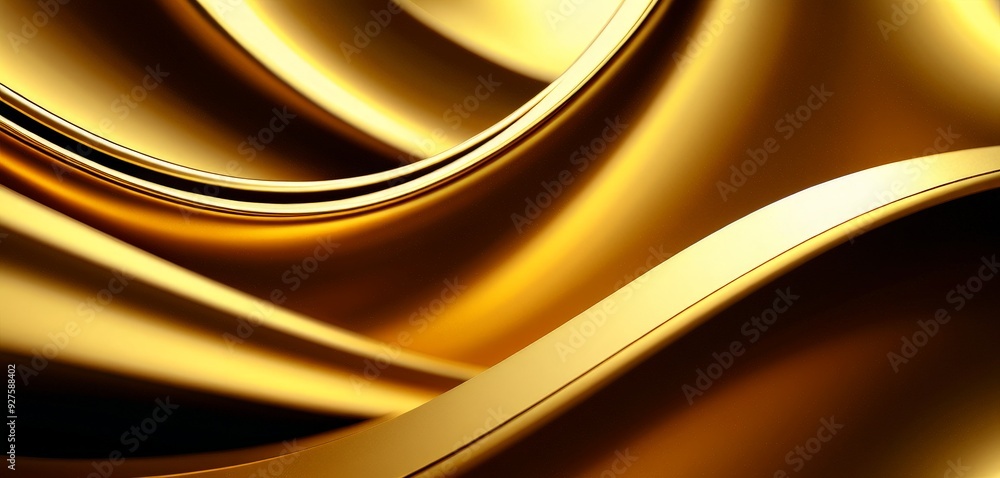 Fototapeta premium gold background with curved curve