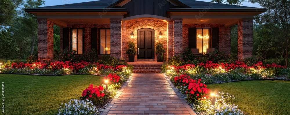 Foto de Enhance Your Curb Appeal with Stunning Front Yard Lighting ...