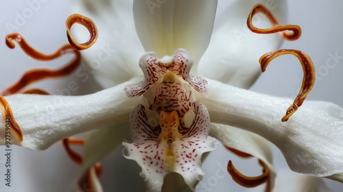 A detailed image of a rare Ghost Orchid (Dendrophylax lindenii) flower photo