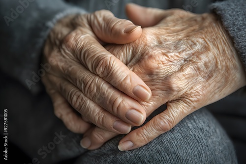 Elderly Hands Clasped, Time, Wisdom, Aging