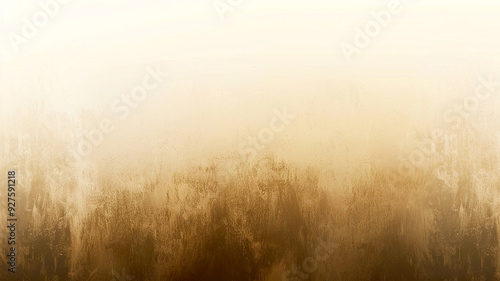 A serene landscape of soft beige and brown tones during early morning light