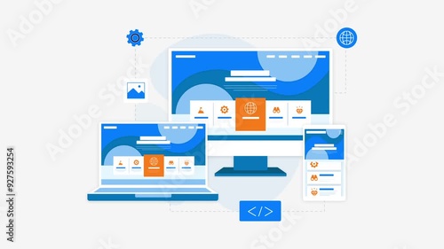 Responsive website design concept video