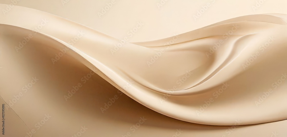white silk fabric on beige background white silk fabric on beige background