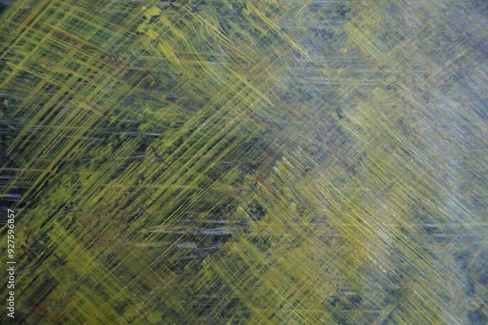 Abstract yellow acrylic paint splatter on turquoise paint surface, Colorful messy paint splash textured background, Distressed mixed color pattern strokes backdrop Abstract yellow acrylic paint splatter on turquoise paint surface, Colorful messy paint splash textured background, Distressed mixed color pattern strokes backdrop