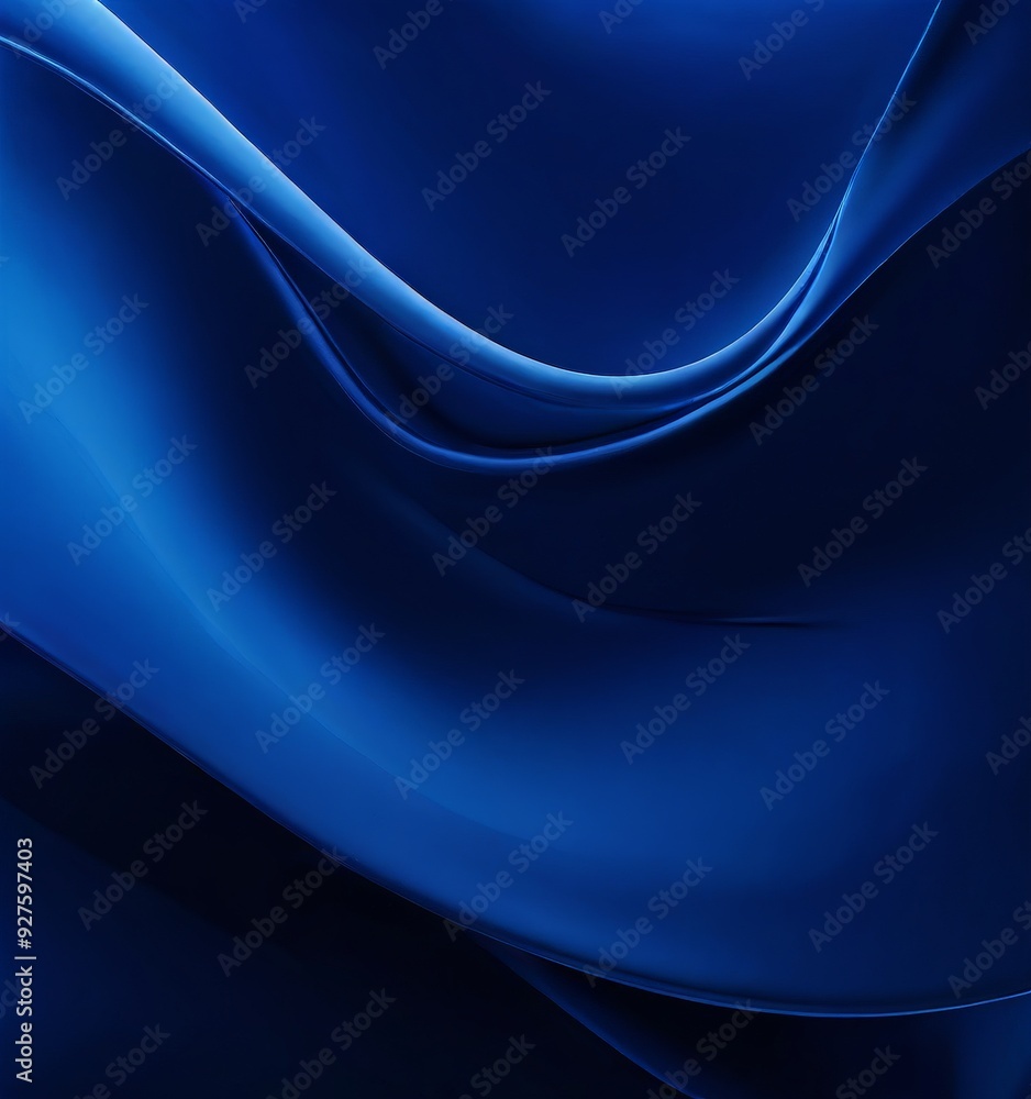 Fototapeta premium blue background with curved wave