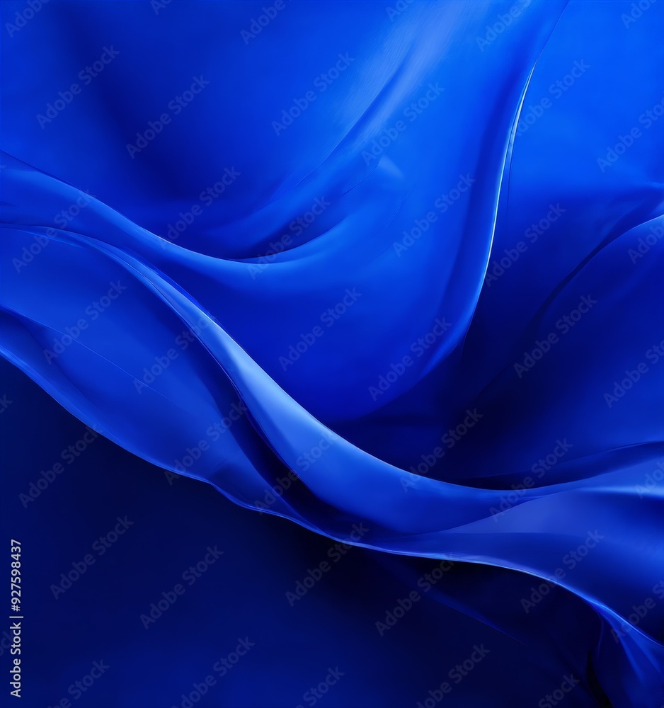 Obraz premium blue silk fabric background