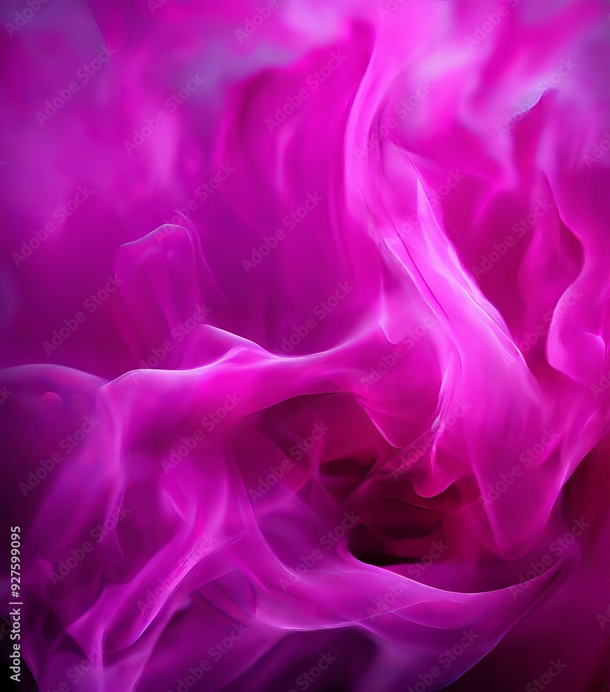 Obraz premium pink smoke on black background