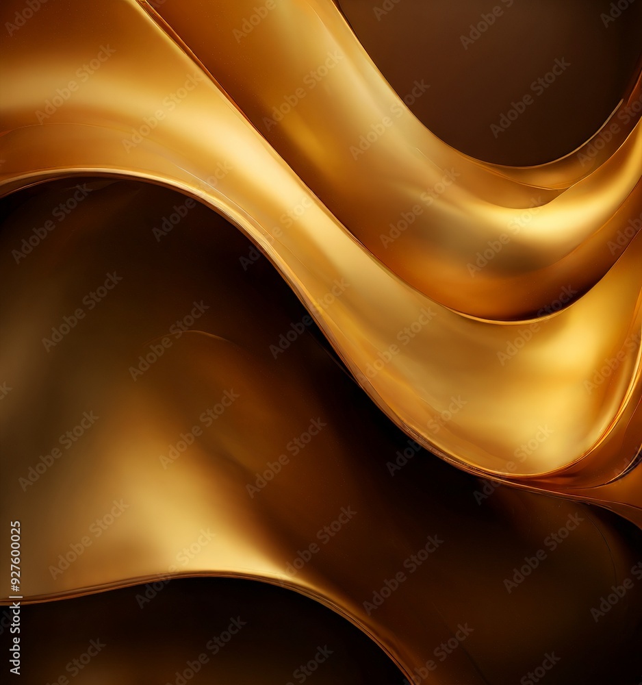 Fototapeta premium brown and gold background with wavy pattern