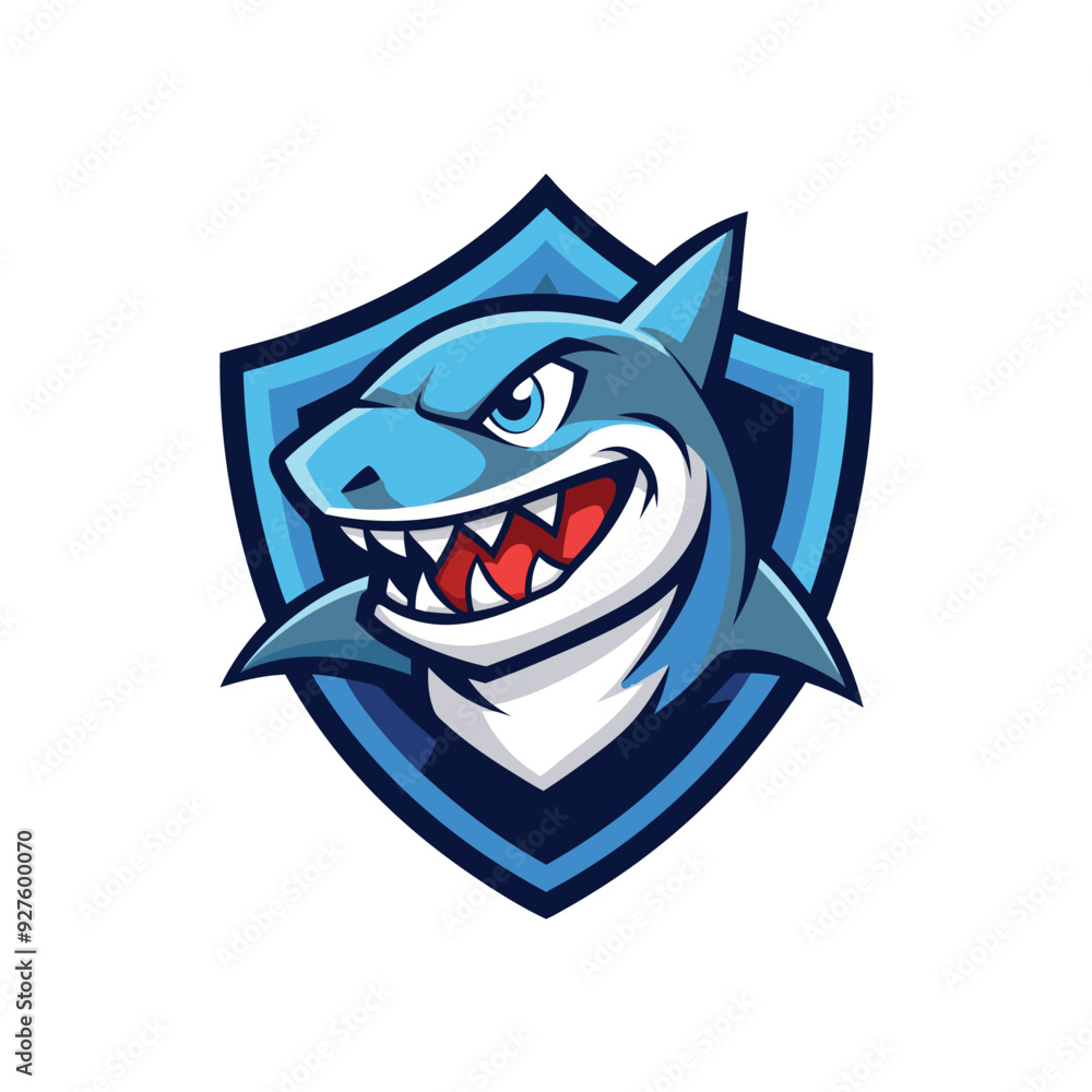 Shark fish royal luxury heraldic crest mascot logo design icon vector illustration Shark fish royal luxury heraldic crest mascot logo design icon vector illustration