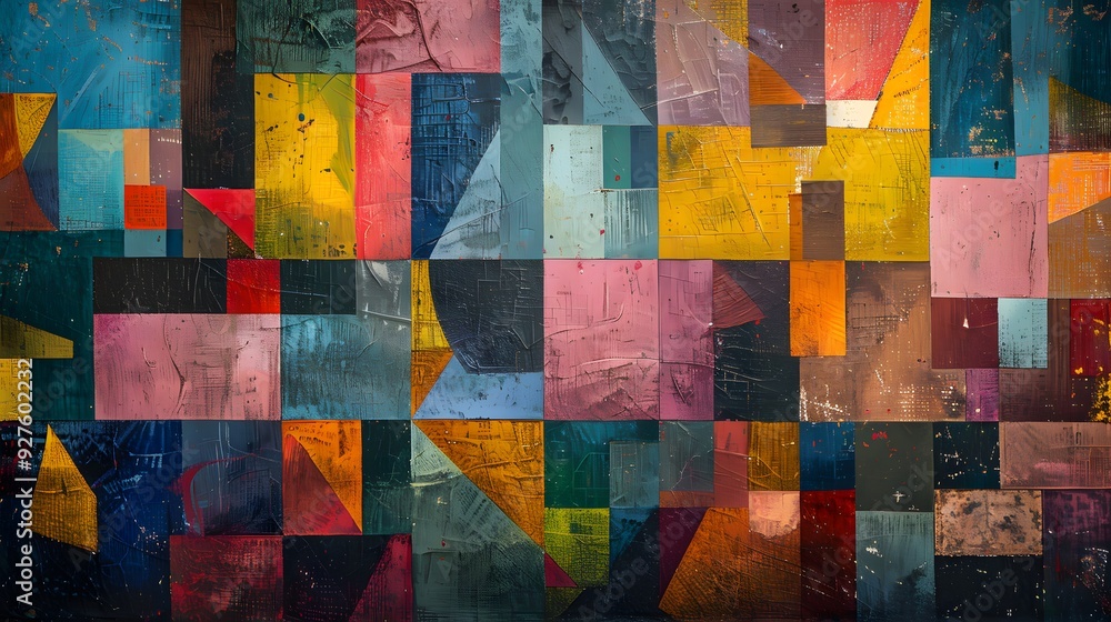 Abstract Geometric Pattern in Vibrant Colors. Abstract Geometric Pattern in Vibrant Colors.