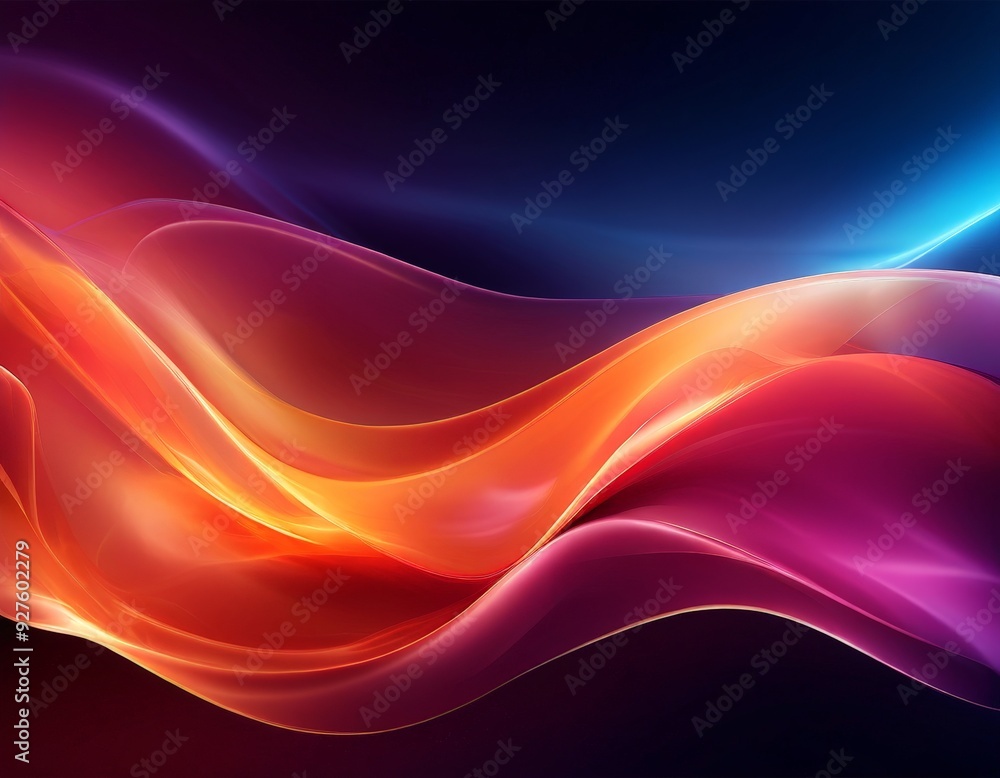Naklejka premium abstract background with colorful waves