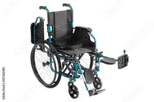 multifunction wheelchair for chlidren on white background photo