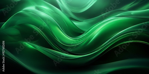 abstract green wave background