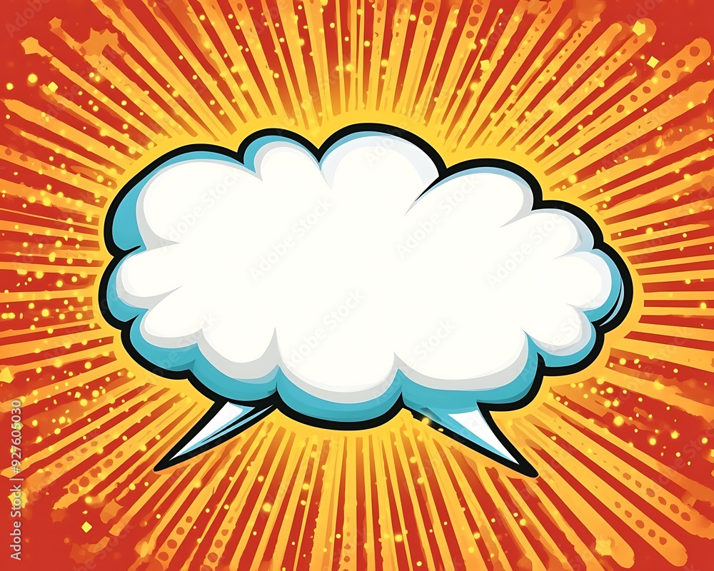 A vibrant comic book style explosion design ideal as a banner with blank space. A vibrant comic book style explosion design ideal as a banner with blank space.