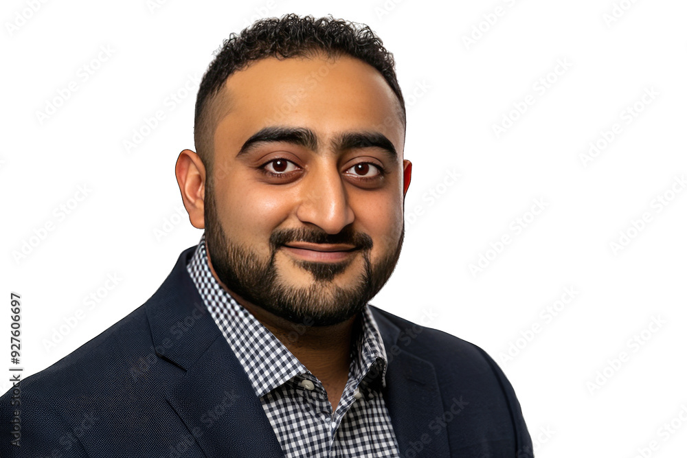 Professional portrait of a confident businessman in a dark blazer, smiling and looking directly at the camera against a plain backdrop. Professional portrait of a confident businessman in a dark blazer, smiling and looking directly at the camera against a plain backdrop.
