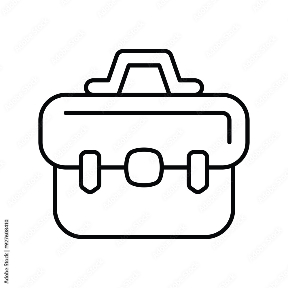briefcase line icon with white background vector stock illustration briefcase line icon with white background vector stock illustration