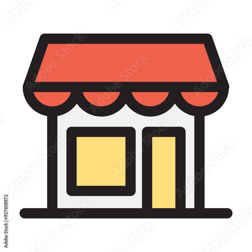 Shop building icon