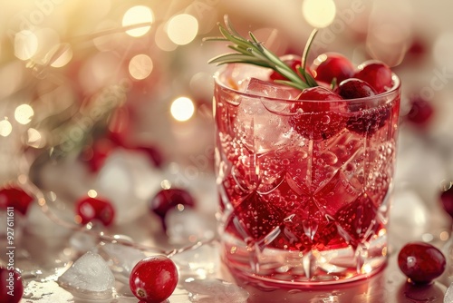 Wallpaper Mural Cranberry Cocktail with Festive Lights Torontodigital.ca