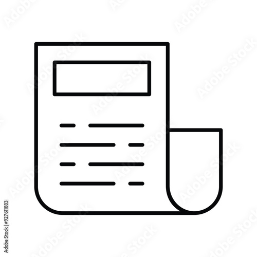 news line icon with white background vector stock illustration