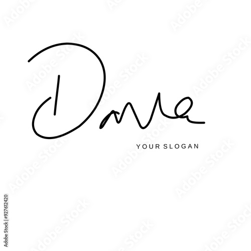 Dave name signature logo vector design