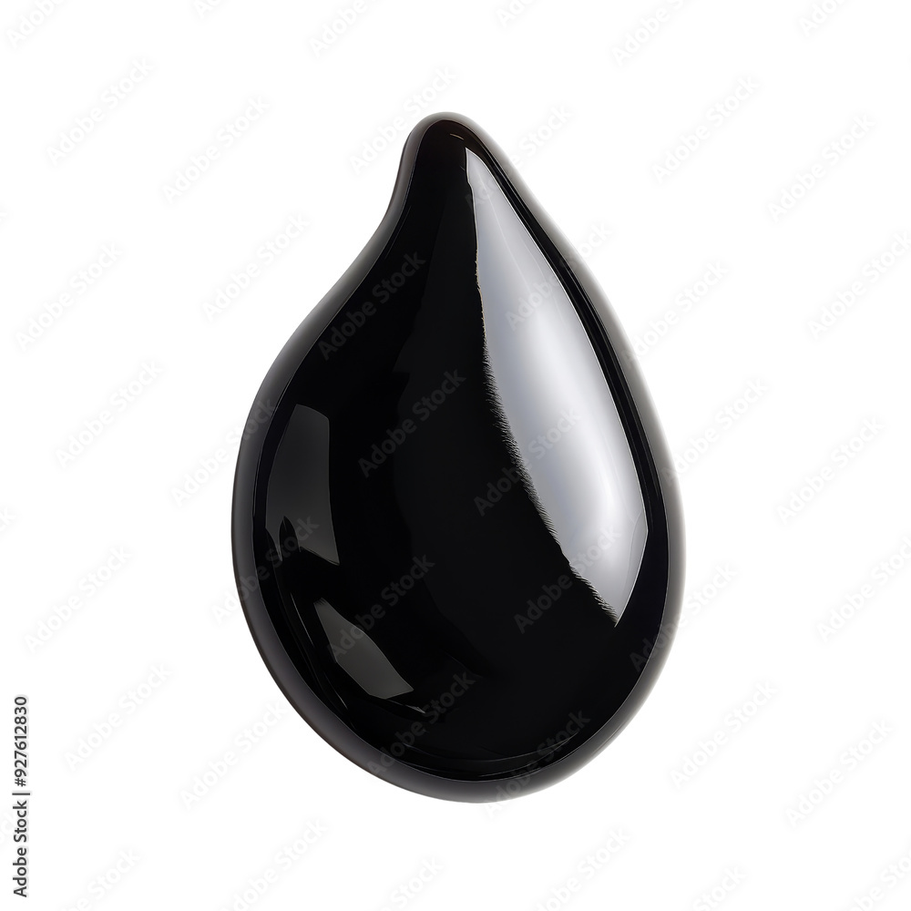 Glossy Black Oil Droplet on Smooth Surface for Visual Appeal Glossy Black Oil Droplet on Smooth Surface for Visual Appeal