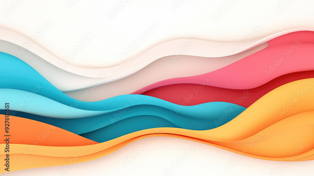 Colorful undulating waves, a blend of soft hues creating a harmonious flow, evoking serenity and creativity in a modern abstract design. Colorful undulating waves, a blend of soft hues creating a harmonious flow, evoking serenity and creativity in a modern abstract design.