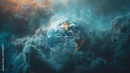 Earth in Clouds