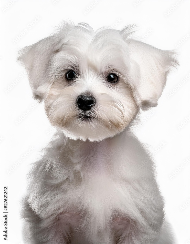 マルチーズの子犬のポートレート(Maltese puppy portrait on white background)
マルチーズの子犬のポートレート(Maltese puppy portrait on white background)