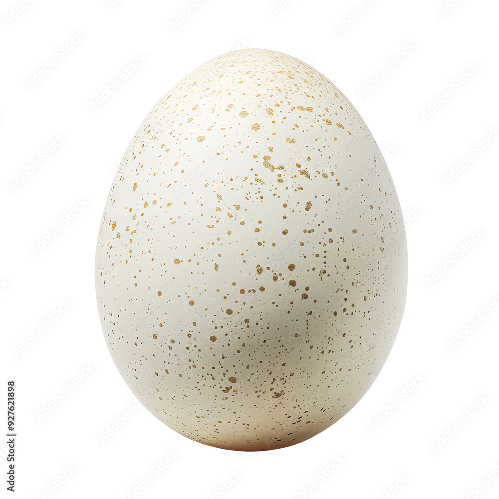Speckled Chicken Egg Isolated on a White Background. Speckled Chicken Egg Isolated on a White Background.