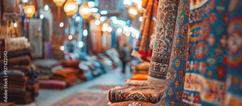 Colorful Carpets in a Turkish Market